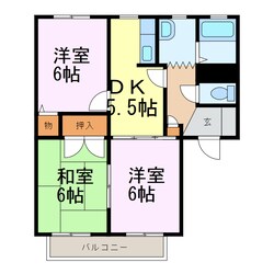 プレステージハイツＣ棟の物件間取画像